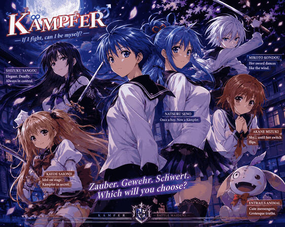 ⚔️ Graphic Design & Illustration Promotional poster combining illustration, typography, and layout design inspired by anime visual novel and light novel marketing materials. ⚔️ Graphic Design & Illustration Promotional poster combining illustration, typography, and layout design inspired by anime visual novel and light novel marketing materials.